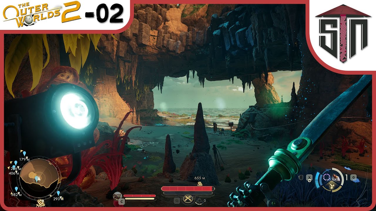 The Outer Worlds 2 [02] - Разнорабочий Петрович избивает злых крабов палкой :)