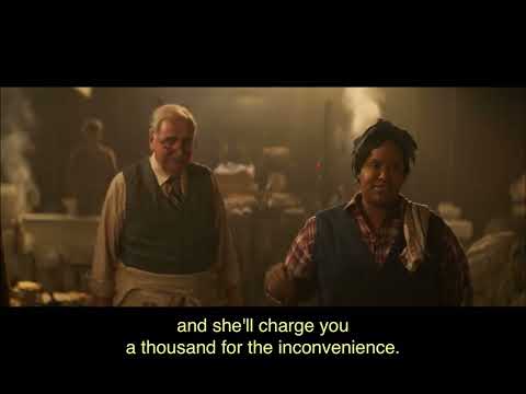 Wonka falls down into the wash house. With scrub scrub song.