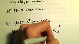 Examples with Trigonometric Functions: Even, Odd or Neither, Example 3