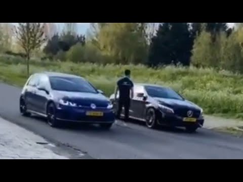Vw GOLF 7R 300Hp vs Cla 45 Amg Stage 2, Audi S3 Stage 1, GOLF 7 Gti TCR 376Hp
