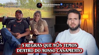 5 regras que nós temos dentro do nosso casamento 