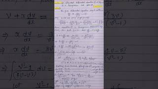 Solution of homogeneous differential equation