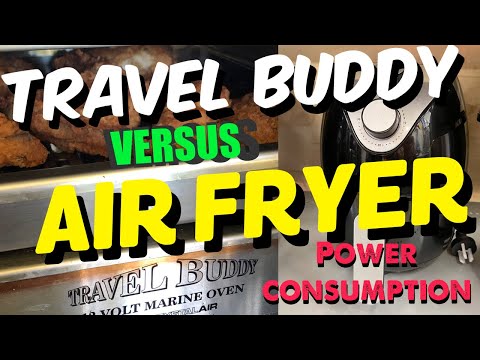 12 Volt TravelBuddy  Oven versus 240 volt Air Fryer using Victron Gear.