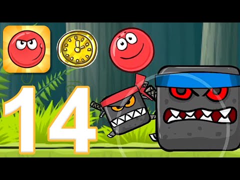 Red Ball 4 - Gameplay Walkthrough Part 14 - Gold Clock: Episode 2 Deep Forest (iOS, Android)