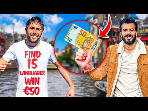 Find 15 Languages in Amsterdam, Win 50 Euros | Challenge With Mohamed Eid