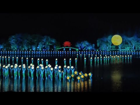 Apresentação do drama ao vivo em grande escala “The Best Memory is Hangzhou” em Hangzhou, província de Zhejiang, China