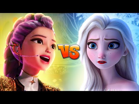 Rumi (Guerreiras do K-Pop) VS Elsa - Batalha de Rap