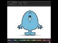 Mr Quiet From The Mr Men Show Shorts Drawing Coreldraw Art