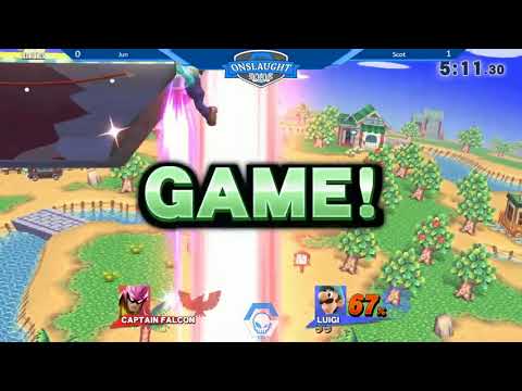Onslaught 98 - Winner's Round 2: Jun (Captain Falcon) vs Sizzle | Scot! (Luigi)