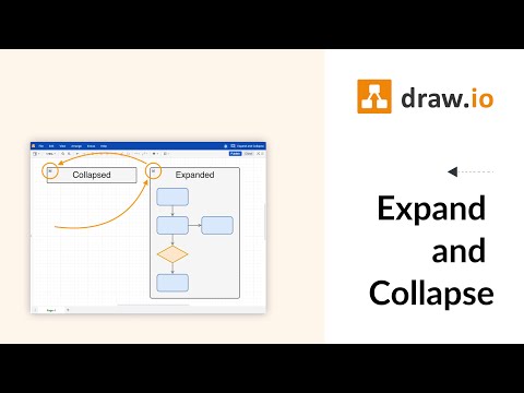 How to create and use container shapes in draw.io to collapse and expand content