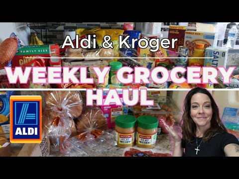 WEEKLY ALDI HAUL/WHAT I BUY TO SAVE MONEY FOR MY FAMILY OF 6/BONUS KROGER HAUL