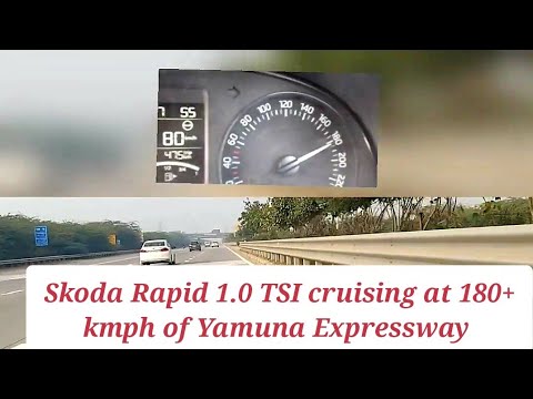 Skoda Rapid Cruising at 180+ kmph on Yamuna Expressway: Skoda Rapid 1.0 TSI AT