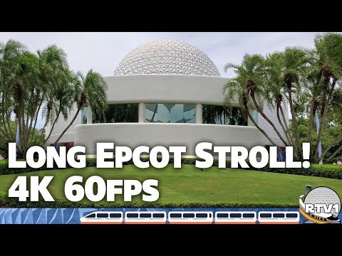 Long Relaxing Stroll at Epcot - 4K 60fps - Walt Disney World 2019