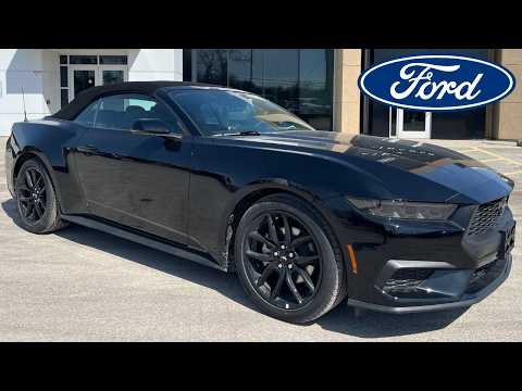 2026 Ford Mustang EcoBoost Premium Convertible in Black for sale at Boyer Ford Lincoln (Bobcaygeon) Ltd. in Kawartha Lakes, ON
