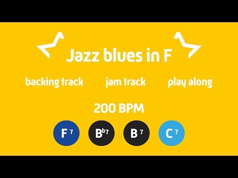 Fast 12 Bar Jazz blues in F Scat/Scatting Practice | backing track/jam track/play-along | 200 BPM