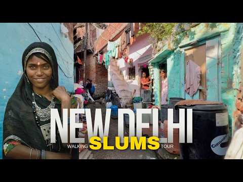 World's Largest Slums - NEW DELHI INDIA 🇮🇳 Walking Tour 2025