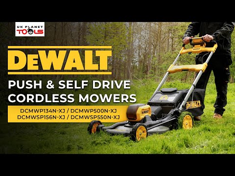 DEWALT stumiama akumuliatorinė vejapjovėDCMWP134N,  2x18V, 53cm, be akumuliatoriaus ir kroviklio video