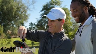 Larry Fitzgerald Tests Out the Latest Golf Equipment at Golf Digest&#39;s Hot List Summit