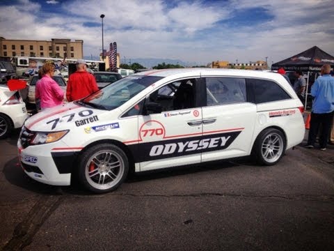 Simon Pagenaud's Honda Odyssey Mini Van At 2013 Pikes Peak Hill Climb