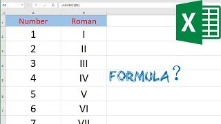 How to Convert a number to Roman numeral in MS Excel 2019