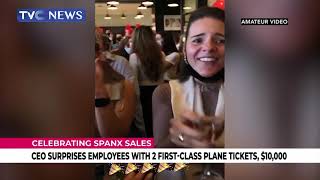Spanx CEO Surprises Employees With 2 First-Class Plane Tickets, $10,000