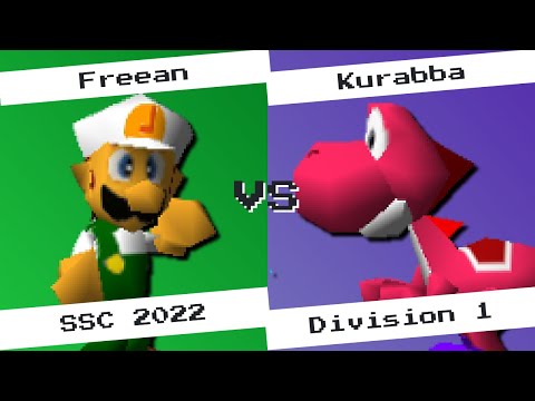 Freean (Luigi) vs Kurabba (Yoshi) - SSC22 D1 - SSB64