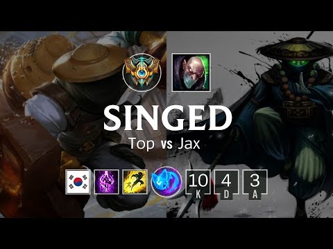 Singed Top vs Jax - KR Challenger Patch 8.22
