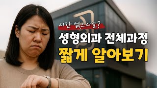 성형외과에서 수술을 받으면 하루가 이렇게 흘러갑니다.