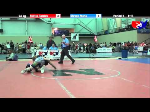 Rustin Barrick vs. Steven Monk at 2013 ASICS University Nationals - FS