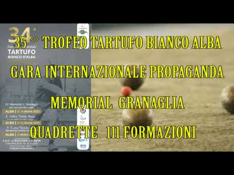 Bocce :  Tabellino Finale 35° Trofeo Tartufo Bianco Alba