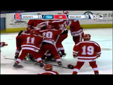 Regis Jesuit wins their 4th hockey state championship over a previously undefeated Monarch team