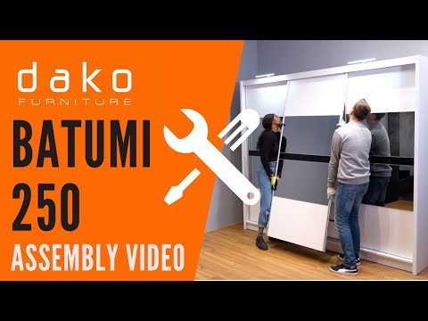 Wardrobe Assembly Video - DAKO FURNITURE - Batumi 250 - 11