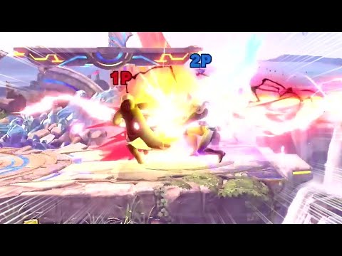 崖奪いを警戒した相手に刺さる崖端引きジャンプトロンによるバースト！【スマブラSP/ルフレ】
