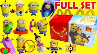 2017 Despicable Me 3 Minions McDonald's Happy Meal Toys Full Set