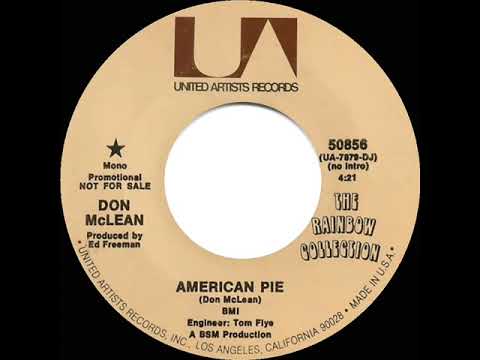 1971-72 Don McLean - American Pie (mono promo 45 version)