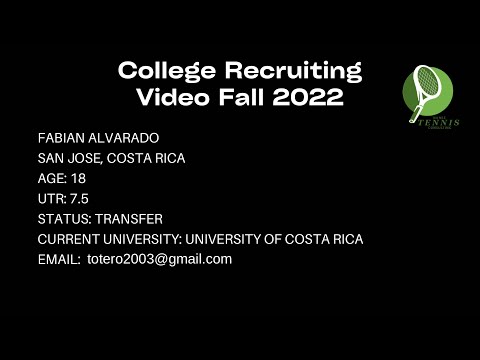 Fabian Alvarado College Tennis Recruiting Video Spring 2023