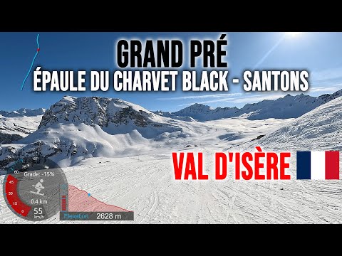 [4K] Skiing Val d'Isère, Épaule du Charvet Black - Boarders X & Grand Pré, France, GoPro HERO13