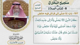 [518] حديث: كان النبي يصلي وأنا إلى جنبه نائمة [كتاب الصلاة - باب إذا صلى إلى فراش فيه حائض]