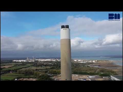 Fawley Waterside Chimney and remainder of Turbine Hall Blowdown!
