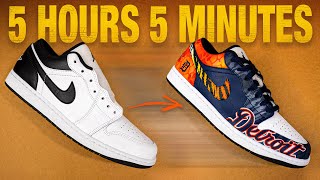 5 HOURS of Sneaker Customizing… In Just 5 MINUTES!