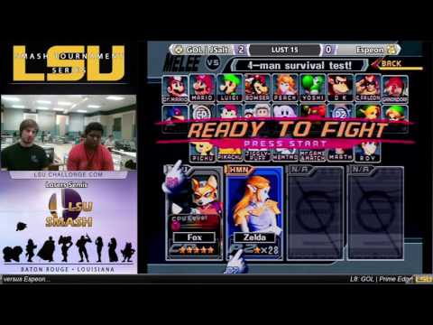 LUST 15 Melee Singles - GOL | JSalt (Sheik) vs Espeon (Fox)