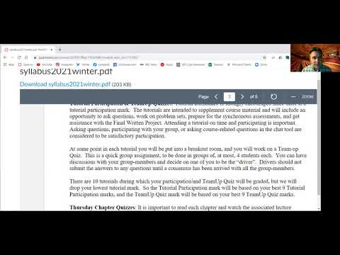 PHY207 Winter 2021 Course Welcome!