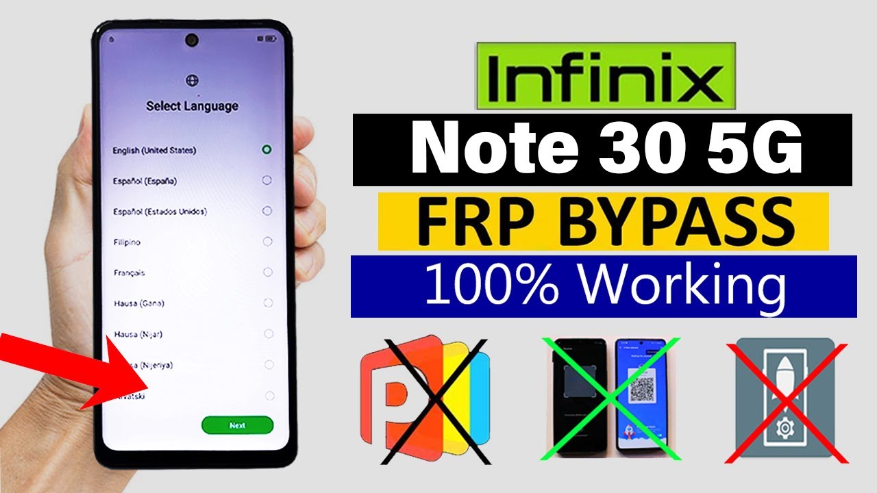 Infinix Note 30 5G (x6711) - GOOGLE ACCOUNT/ FRP BYPASS | 100% Working (Without Pc)