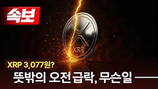 리플 오전, 뜻밖의 급락! 무슨일?