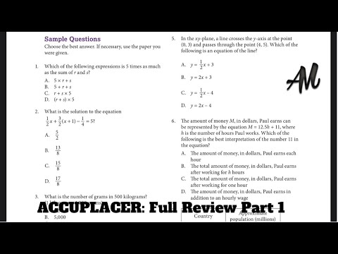 Haven’t been in school in forever?! Pass your college entrance test! (Accuplacer Math Test Part 1)