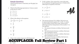 Haven’t been in school in forever?! Pass your college entrance test! (Accuplacer Math Test Part 1)