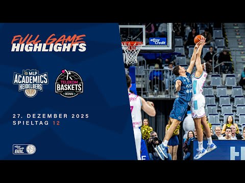 MLP Academics Heidelberg vs. Telekom Baskets Bonn - Full Game Highlights - Spieltag 12, 25/26