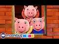 Three Little Pigs LBB Songs Sing With Little Baby Bum Nursery Rhymes Moonbug Kids