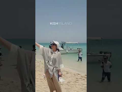 Beach Walk 🧡💯🏝️ IRAN KISH ISLAND People, Sea & Fun + Happy Music #shorts | KishWalk
