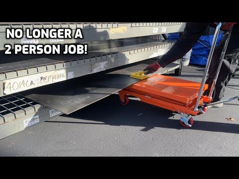 Sheet Metal Storage for Small Fab Shops - Pallet Rack + Lift Cart